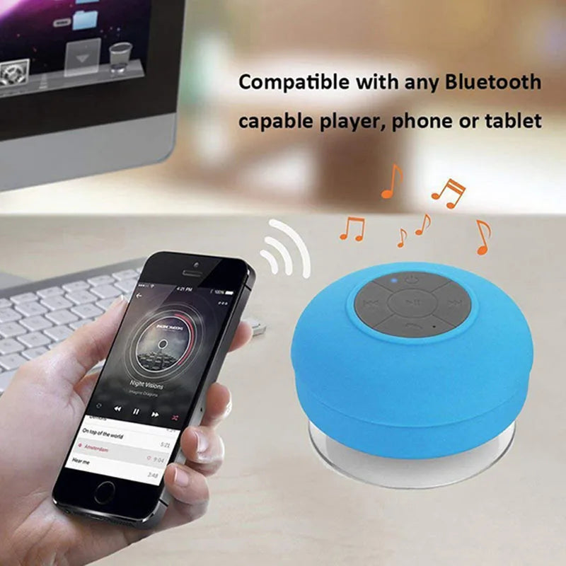 2023 Waterproof Bluetooth Shower Speaker – Mini Portable Wireless Subwoofer for Phone, Computer & Outdoor Use