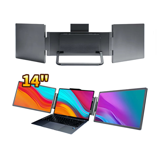 14-Inch FHD Triple Screen Extender | Portable Monitor for Laptops