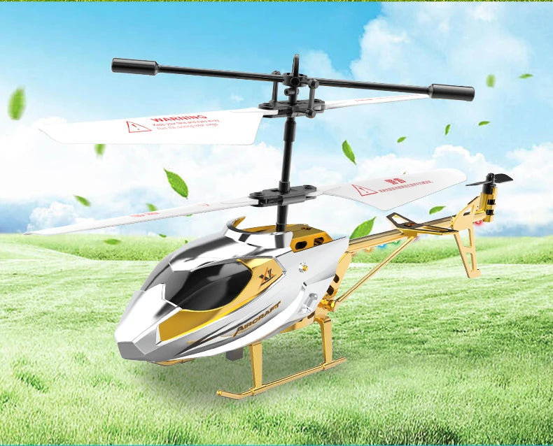 Rc Helicopter 3.5CH Remote Control Airplane Mini Drone Aircraft Fall Resistant Outdoor LED Light Flight Toys for Kids Adults