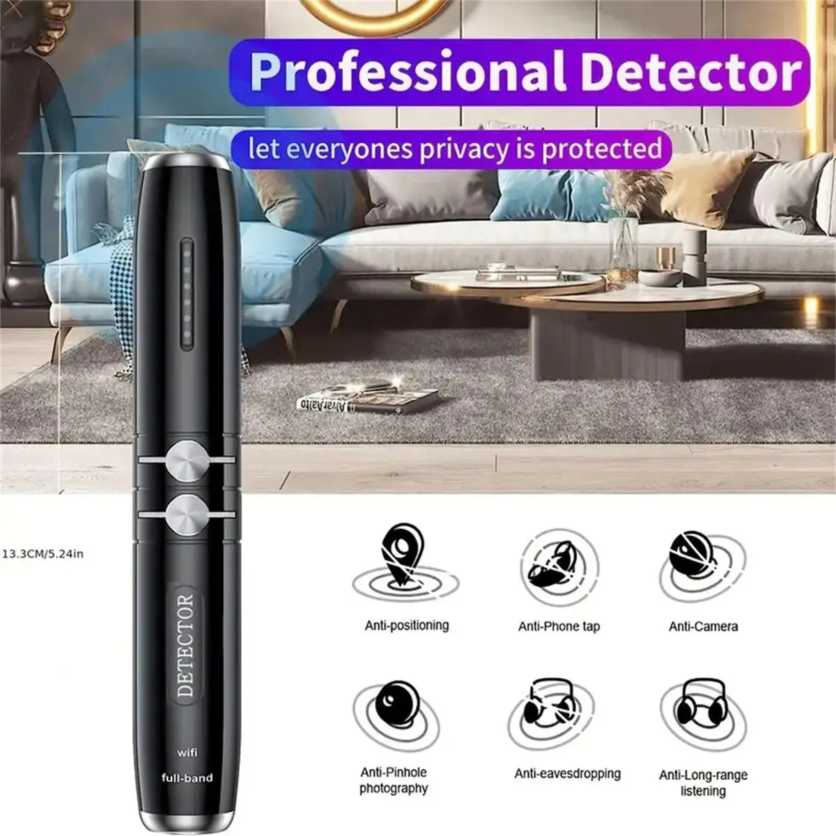 Hidden Camera Detectors, Portable 5-1 Device GPS Tracker Detector Detector Privacy Protector RF Signal Detector Wireless Devices