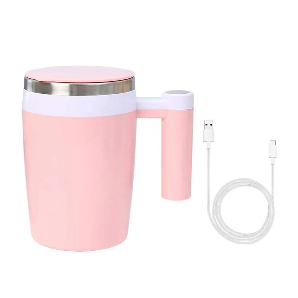 USB Electric Blender Mug - 380ml Self-Stirring Coffee Cup with Magnetic Mixing for Office & Home