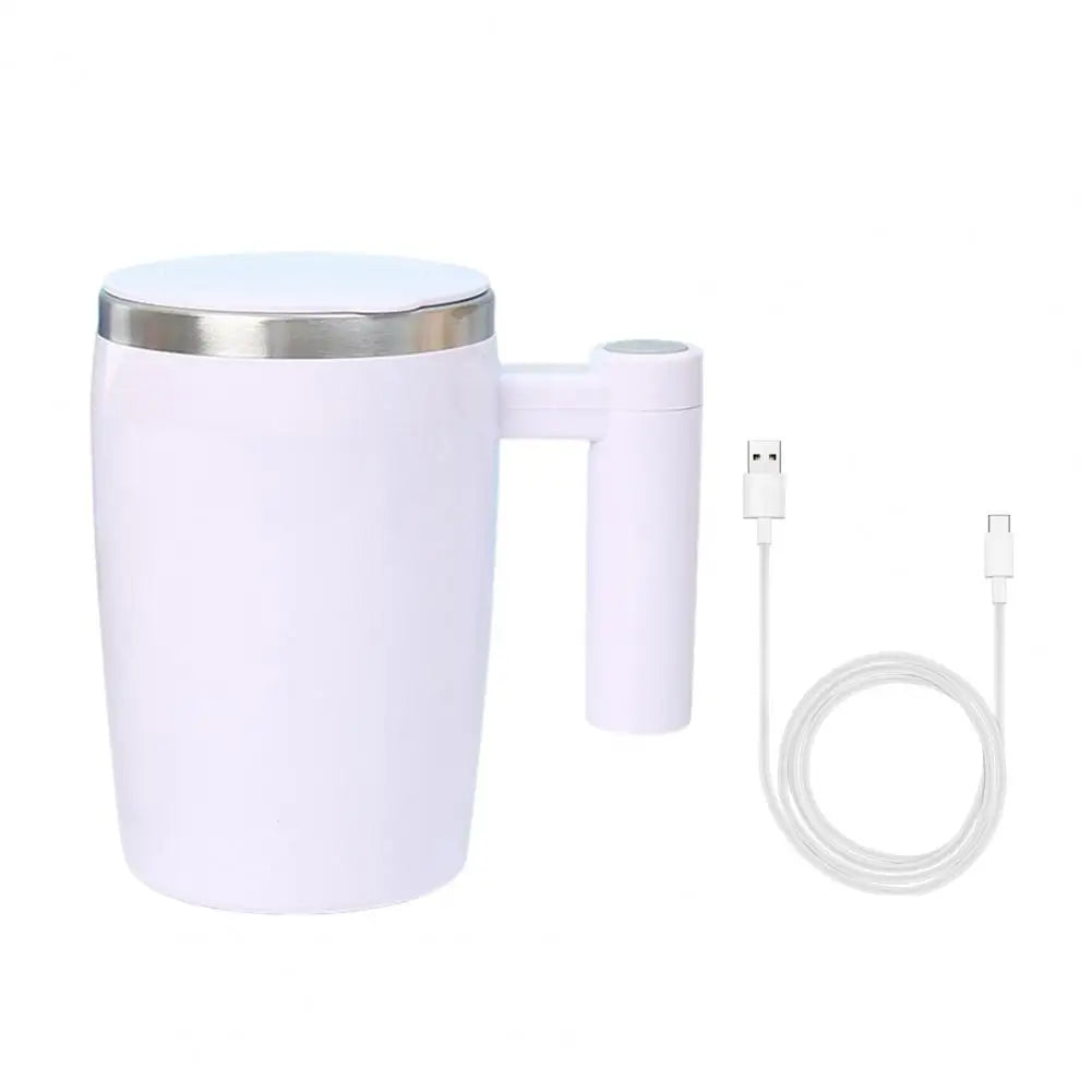 USB Electric Blender Mug - 380ml Self-Stirring Coffee Cup with Magnetic Mixing for Office & Home