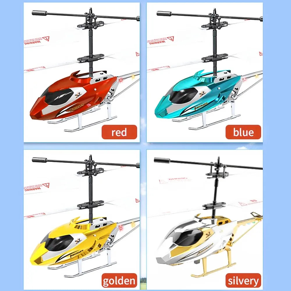 Rc Helicopter 3.5CH Remote Control Airplane Mini Drone Aircraft Fall Resistant Outdoor LED Light Flight Toys for Kids Adults