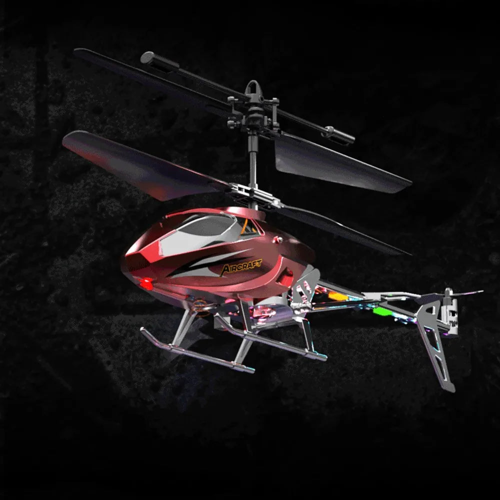 Rc Helicopter 3.5CH Remote Control Airplane Mini Drone Aircraft Fall Resistant Outdoor LED Light Flight Toys for Kids Adults