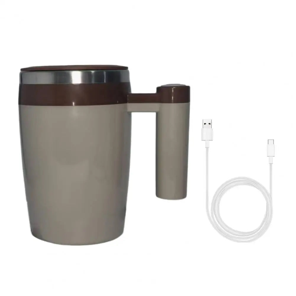 USB Electric Blender Mug - 380ml Self-Stirring Coffee Cup with Magnetic Mixing for Office & Home