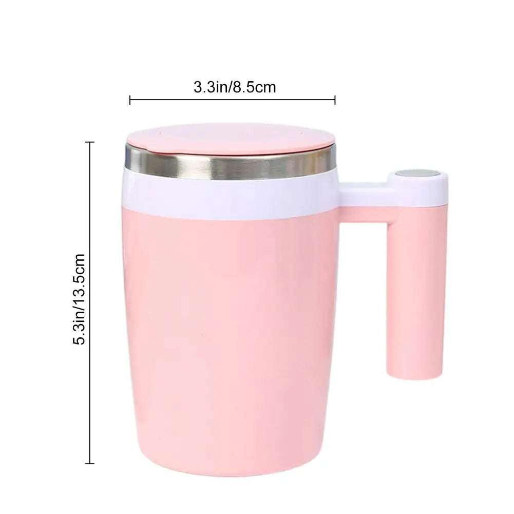 USB Electric Blender Mug - 380ml Self-Stirring Coffee Cup with Magnetic Mixing for Office & Home