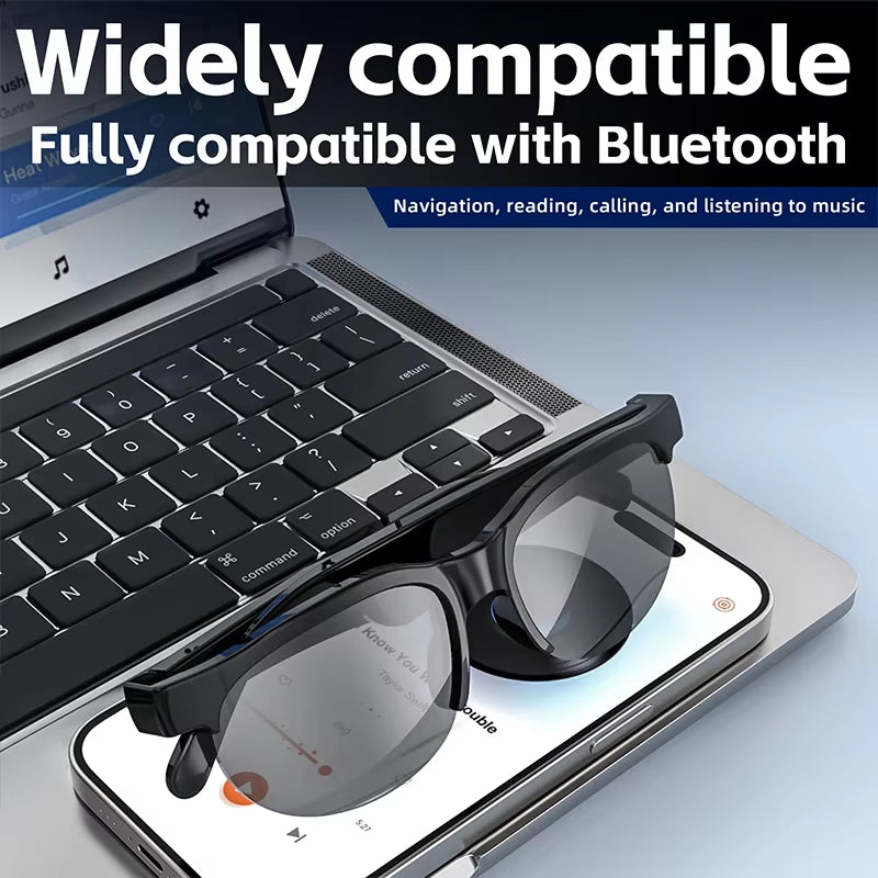 Wireless Bluetooth Glasses | Sports Driving Sunglasses with Built-In Headset & Earbuds