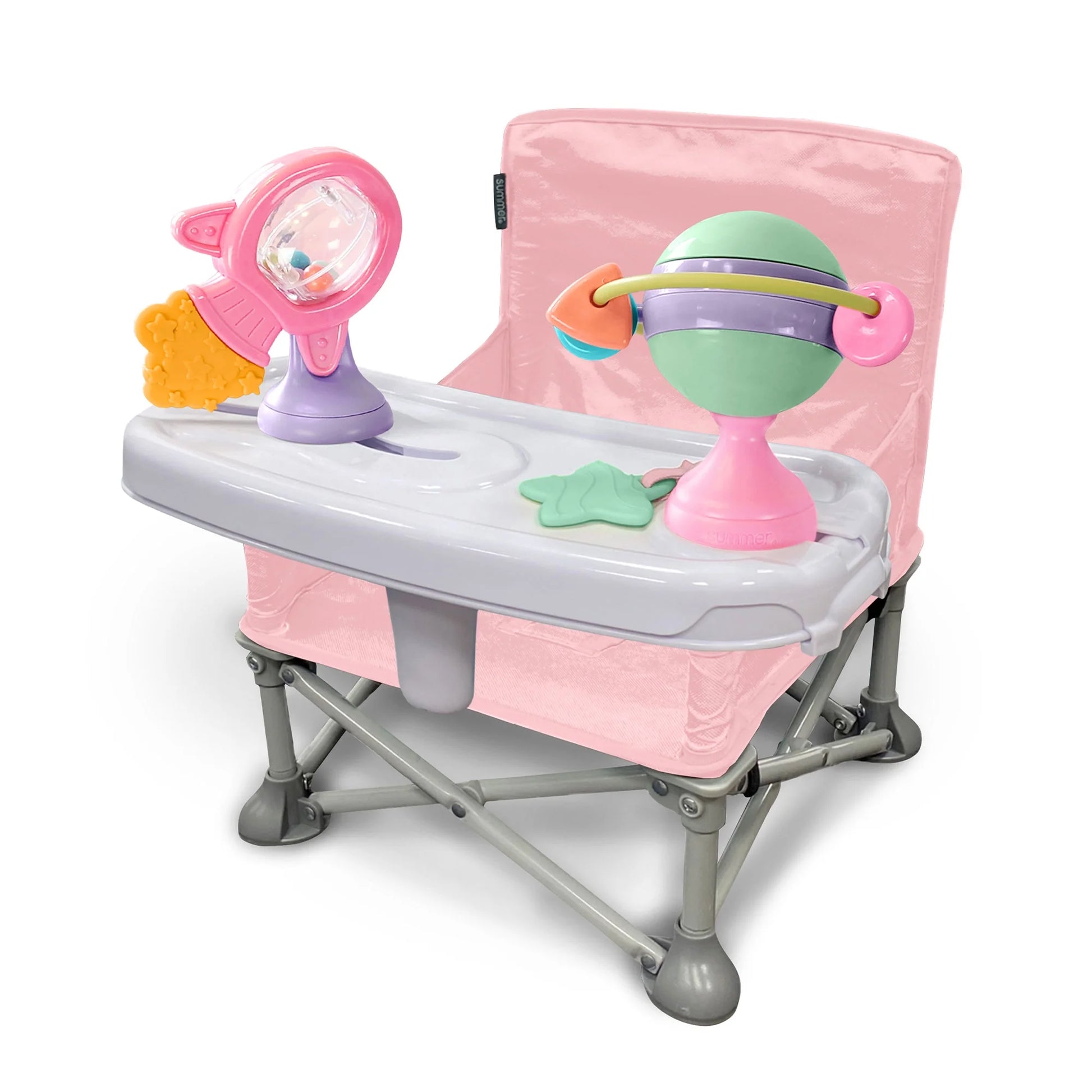 Open Box Pop 'N Sit Eat & Play Portable Chair – Pink Travel High Chair for Kids